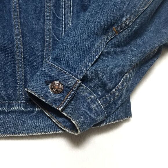 VINTAGE Levi's 506 Mid Wash Denim Trucker Jacket L - Picture 8 of 15